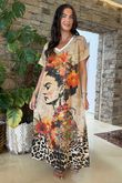 Made in Italy Roscoe T Shirt Dress Freida Leopard
